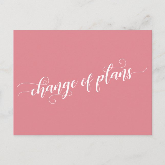 Carte Postale Élégant changement rose des plans reporter Mariage (Devant)