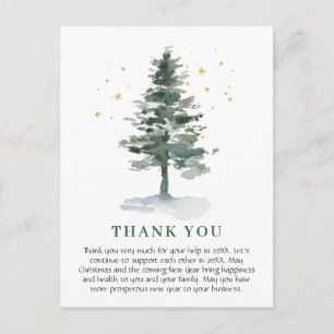 Carte Postale Elegant Christmas Corporate Thank You