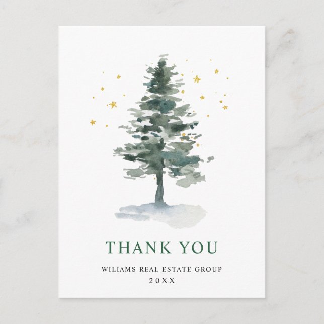 Carte Postale Elegant Christmas Corporate Thank You (Devant)