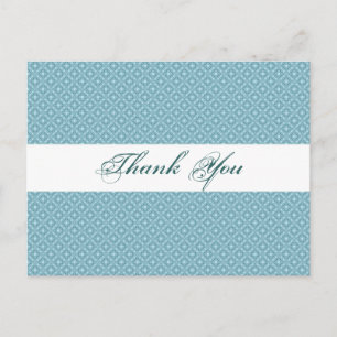 Carte Postale Elégant, classique mariage bleu royal merci