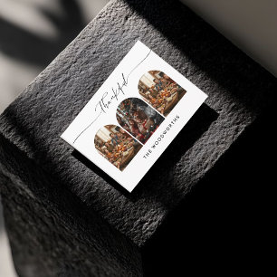 Carte Postale Élégant Collage de Photos avec Texte de Thanksgivi