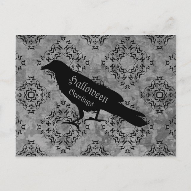 Carte Postale Elégant corbeau salut (Devant)