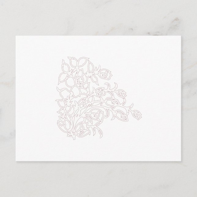 Carte Postale Élégant essentiel de mariage | Été et année (Devant)