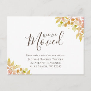 Carte Postale Élégant Faire-part de déplacement de l'eucalyptus 