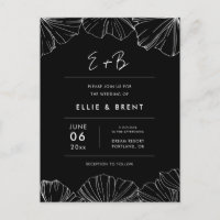 Elegant Ginkgo Biloba faire-part de mariage