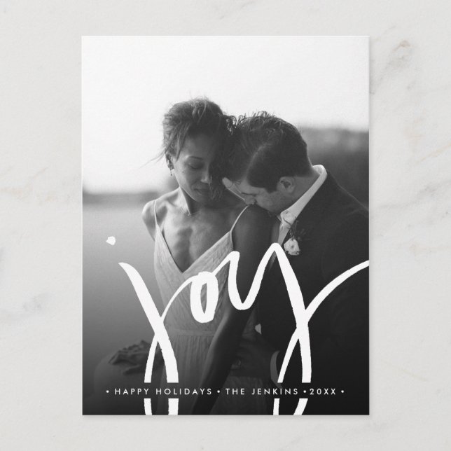 Carte Postale Elégant intemporel Simple JOY HOLIDAYS PHOTO (Devant)