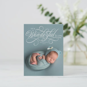 Carte Postale Elegant It's A Wonderful Life script photo design