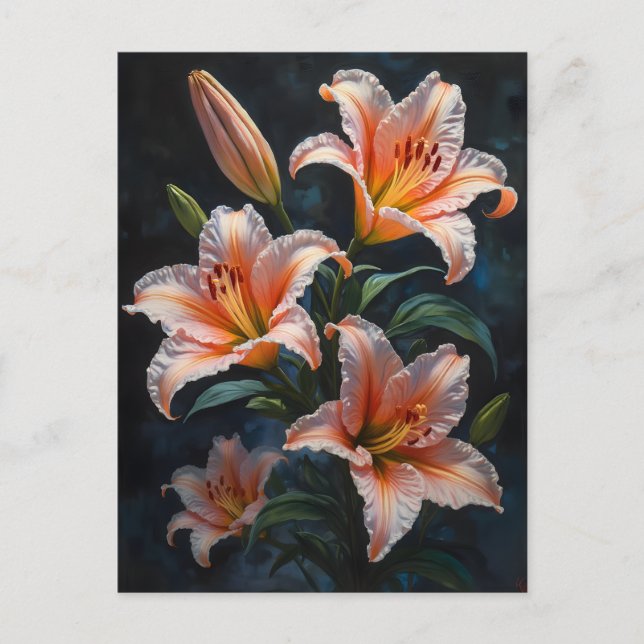 Carte Postale Elegant Lily Flower Art – Premium Prints & Unique  (Devant)
