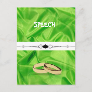 Carte Postale Élégant`Lime Green Silk Mariage