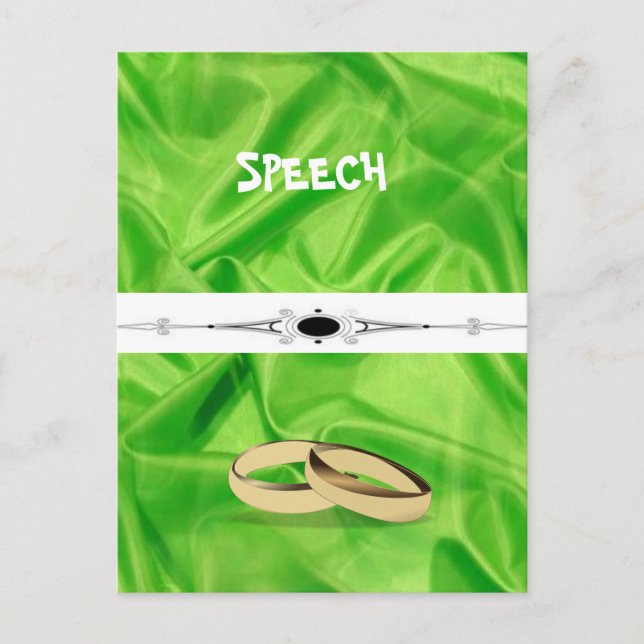 Carte Postale Élégant`Lime Green Silk Mariage (Devant)