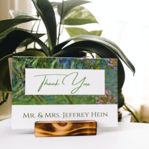 Carte Postale Élégant Mariage Botanique Monet Nymphéas