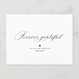 Carte Postale élégant mariage calligraphie merci