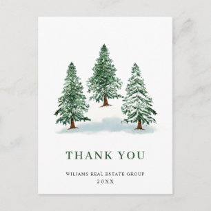 Carte Postale Élégant Merci d'entreprise de Noël