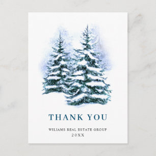 Carte Postale Élégant Merci d'entreprise de Noël