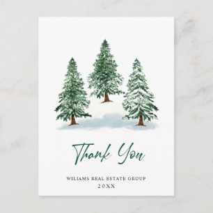 Carte Postale Élégant Merci d'entreprise de Noël