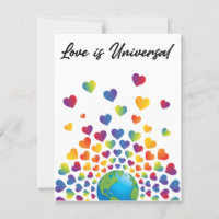 Élégant minimaliste coloré Rainbow Heart Design