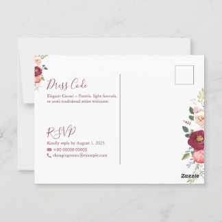 Carte Postale Élégant minimaliste Modèle Faire-part de mariage