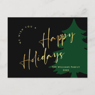 Carte Postale Élégant minimaliste Noël de voeux vacances