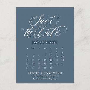 Carte Postale Élégant minimaliste simple moderne Enregistrer la 