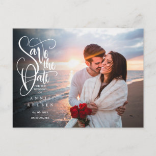 Carte Postale Élegant modèle de photo avec code QR pour Sauvegar