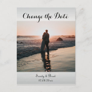 Carte Postale Élégant moderne personnalisé photo Changement de d