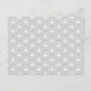 Carte Postale Elégant Motif blanc et gris. Bon sang.