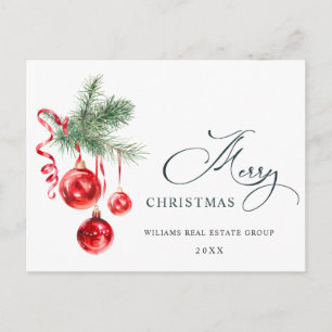 Carte Postale Élégant Noël Ornament Accueil d'entreprise