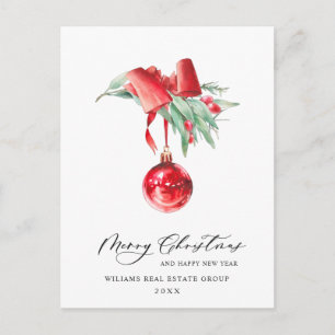 Carte Postale Élégant Noël Ornament Accueil d'entreprise