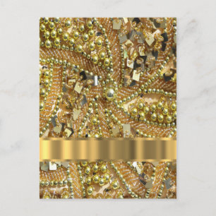 Carte Postale Elégant or bling