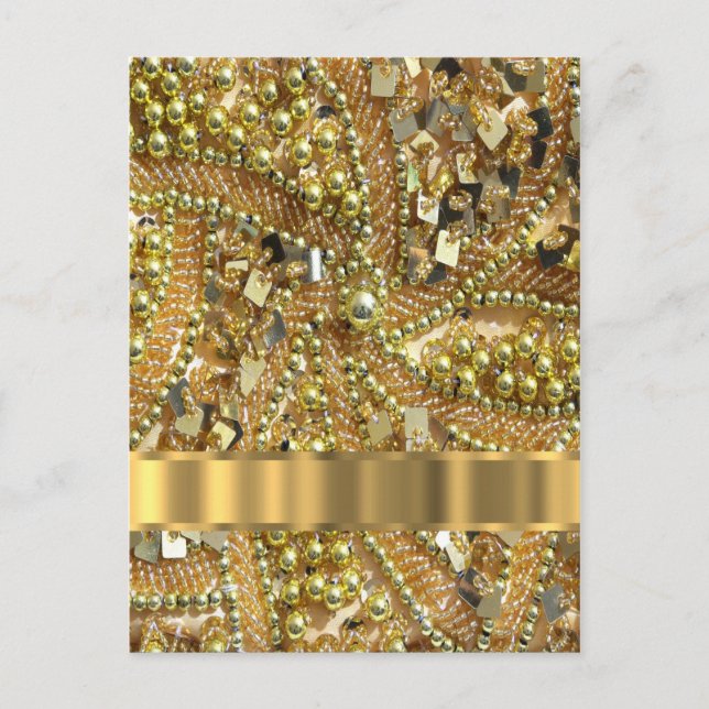 Carte Postale Elégant or bling (Devant)