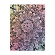 Élégant Pastel Mandala Trippy Psychedelic Hippie