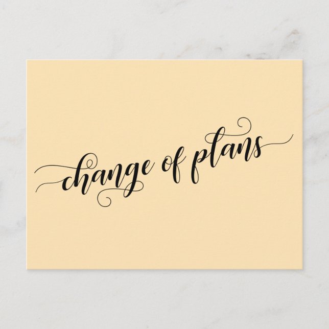 Carte Postale Élégant Pêche Changement de plans Reporté Mariage (Devant)