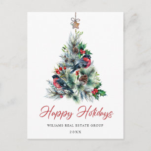 Carte Postale Elégant Pine Tree Noël Accueil d'entreprise