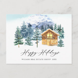 Carte Postale Elégant Pine Tree Noël Accueil d'entreprise