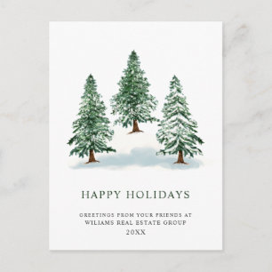 Carte Postale Elégant Pine Tree Noël Accueil d'entreprise