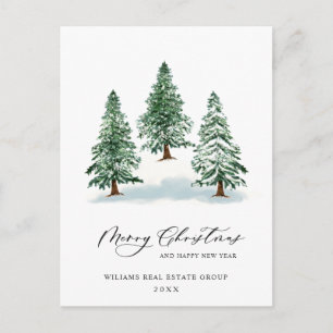 Carte Postale Elégant Pine Tree Noël Accueil d'entreprise