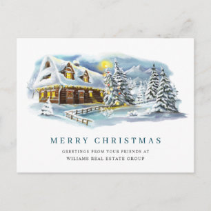 Carte Postale Elégant Pine Tree Noël Accueil d'entreprise