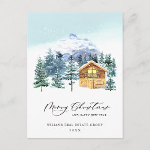 Carte Postale Elégant Pine Tree Noël Accueil d'entreprise