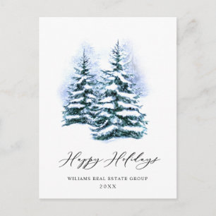Carte Postale Elégant Pine Tree Noël Accueil d'entreprise