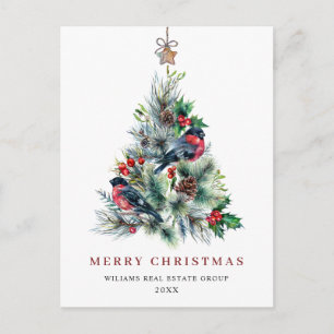 Carte Postale Elégant Pine Tree Noël Accueil d'entreprise