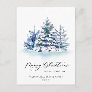 Carte Postale Elégant Pine Tree Noël Accueil d'entreprise