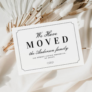 Carte Postale élégant retro look frame nouvelle adresse déménage