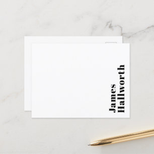 Carte Postale Élégant Retro Moderne Lettrage   Noir modifiable