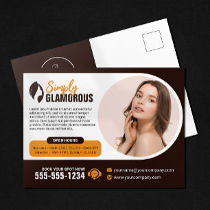 Carte Postale Élégant salon de beauté Spa de maquillage ongles e