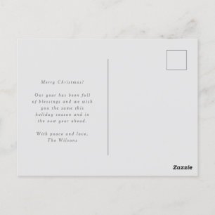 Carte Postale Élégant Script de Noël Bénédictions vacances