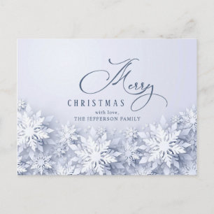 Carte Postale Élégant Snowflakes Noël voeux de Noël
