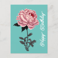 Elégant Vintage Rose Paeonia Fête d'anniversaire V