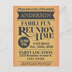 Carte Postale Elegant vintage style family reunion design