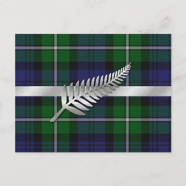 Carte postale élégante à carreaux pour annoncer la (Devant)