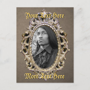 Carte postale élégante à double cadre